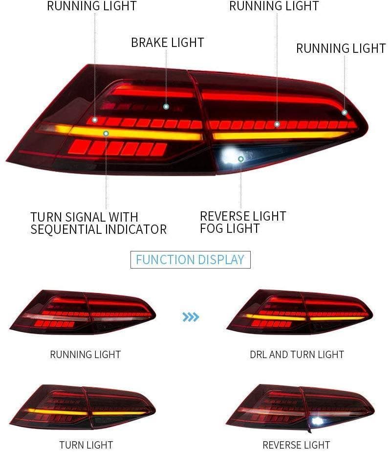 VW GOLF MK7.5 Style Tail lights