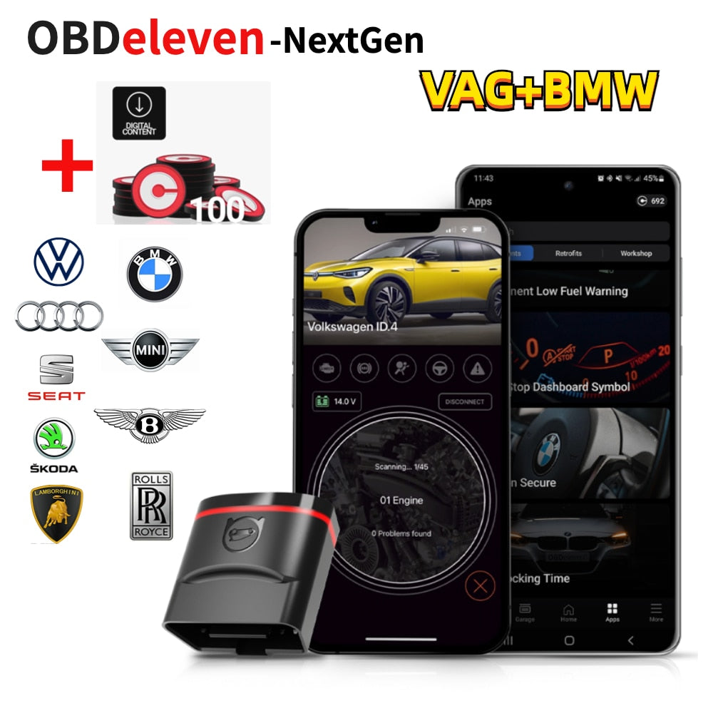 OBDeleven PRO Smart Car Diagnostic System with Access and Control Program